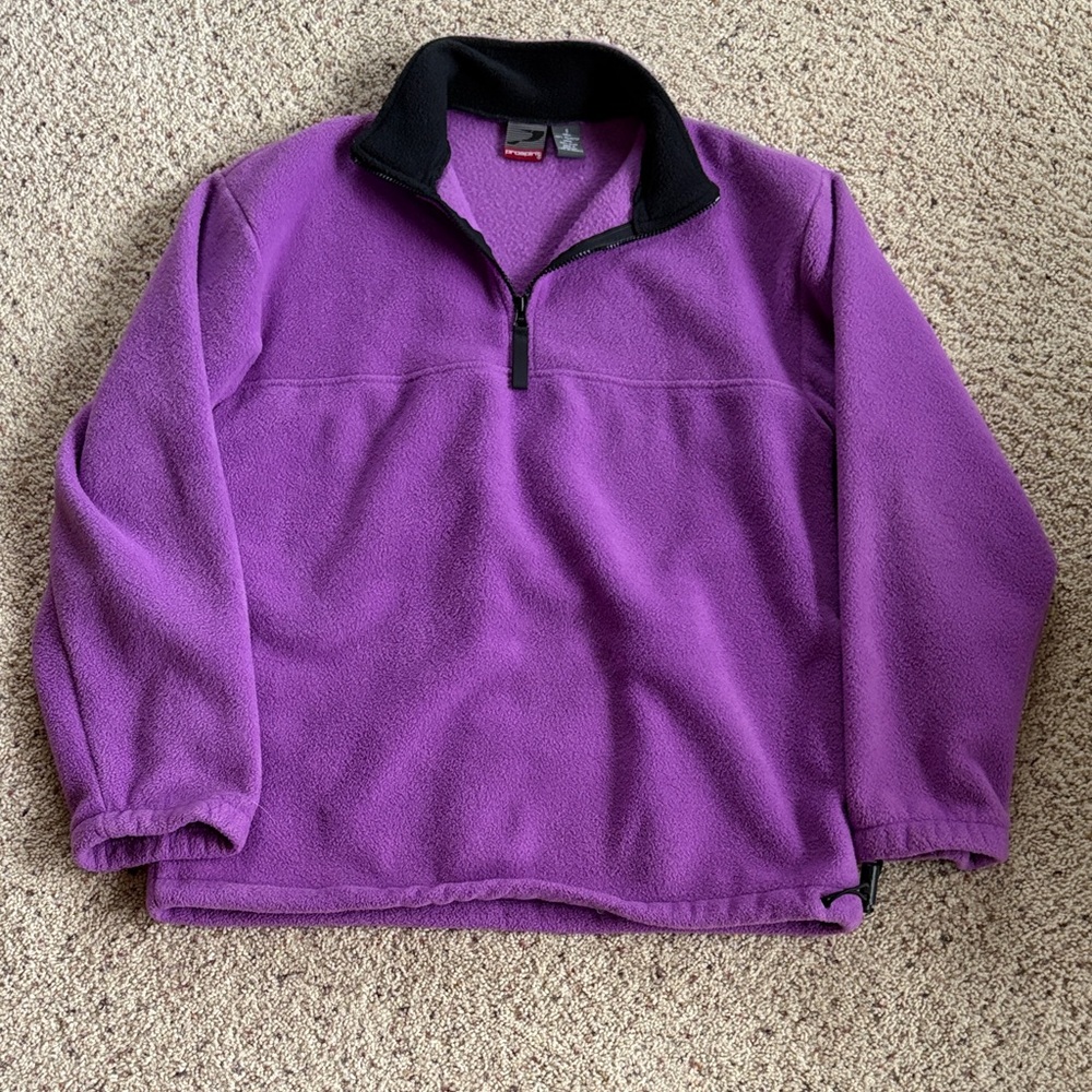 Prospirit Purple Fleece Quarter-Zip Sweatshirt